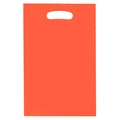 Solid orange pearlescent plastic gift bag with die-cut handles for parties - Orange Red