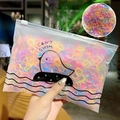 Detailed view of durable colorful elastic hair bands in a portable zipper storage bag - Colorful Thin Loop Flexible Mixed Bagged (Style E)