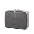 Bolsa de viaje grande gris con cremallera doble y banda ajustable para maleta de mano - Gris