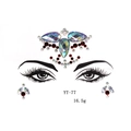 Detailed view of iridescent resin face gems for forehead and eyes decoration, model YT-77 - YT-77 (AB Deep Red)