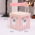 Pink Christmas gift box 25cm with white reindeer and tree patterns for festive decor - 25cm Pink Deer Gift Box