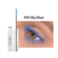 Detail of sky blue mascara brush and long-lasting eye makeup effect on lashes - 5ml / 4#Sky Blue