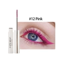 Detail showing pink colored mascara wand and vibrant eye makeup effect for volumizing - 5ml / Pink