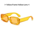 Lunettes de soleil rétro à monture épaisse jaune et verres jaunes assortis - Monture Jaune Verres Jaunes