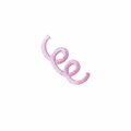 Pink spiral embroidered patch with dense fabric texture for DIY clothing accessories - 2-Loop Spiral - Pink