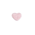DIY pink heart embroidery patch with white stitched edges for clothing and journals - Small Heart - Pink