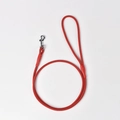 Laisse pour chien en nylon tressé rouge avec boucle métallique rotative argentée robuste - Rouge