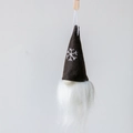 Nordic Christmas gnome ornament with brown felt snowflake hat and white faux fur beard - Coffee Snowflake Hat Style (6)