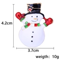 Christmas snowman enamel brooch with red scarf and measurements 4.2cm by 3.7cm - Magic Snowman
