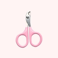 Pink cat nail clipper with stainless steel half-moon blade and ergonomic handle design - Pink