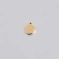 Detalle de un colgante redondo de acero inoxidable dorado de 1mm para crear joyas DIY - Dorado