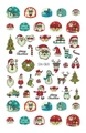 Luminous Christmas nail stickers SN-069 featuring Santa, reindeer and tree patterns - SN-069