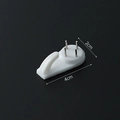 White non-trace wall hook with steel nails for frames and clocks in 4cm size - Large 4-Pin Traceless Nail / White