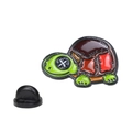 Pin de tortuga esmaltada con diseño de ojo de botón y detalles de caparazón colorido - Estilo Tortuga (A00442) / Multicolor