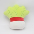 Schattige kool pluche knuffel met groene bladeren en rood lint op witte achtergrond - Kool / 10cm Hanger