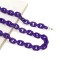 Detail of purple acrylic eyeglass chain with silver metal ring and silicone connector - Purple