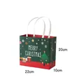 Sacchetto regalo verde Merry Christmas con base rossa e manici a rivetto taglia M - Taglia M (22x10x20cm) / M Verde - Sacchetto Regalo Colorato