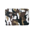 Flache PU-Leder-Geldbörse mit klassischem Camouflage-Muster und mehreren Kartenfächern - Camouflage Braun / Braun