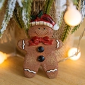 Cute resin gingerbread man magnet with red hat for Christmas fridge decoration - Gingerbread Man