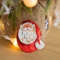 Magnete da frigo 3D Babbo Natale in resina per decorazioni natalizie in casa - Cerchio Volto di Babbo Natale