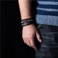 Men's multilayer leather bracelet with black studs and bohemian woven nautical cords - Vintage Ethnic Collection (N09) / 4 Pieces / N09