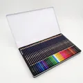 Lápices de colores acuarelables NYONI en caja de metal para dibujo profesional - 36 Colores