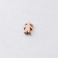 Detail view of rose gold little girl silhouette bead for DIY jewelry making accessories - 18K Rose Gold Plated