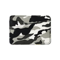 Slim PU leather card holder wallet featuring black and white camouflage patterns - Light Gray