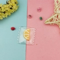 DIY lemon candy resin pendant in a transparent bag shape for earring jewelry making - Lemon Slice Candy