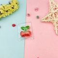 DIY cherry resin pendant with transparent bag for handmade earring accessories - Cherry Shape
