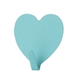 Minimalist heart-shaped wall hook in soft tiffany blue matte finish metal for home - Heart / 1 Piece / Light Green