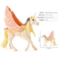 White winged unicorn toy with yellow mane and pink gradient wings for children - Winged Fairy Unicorn (PL-127-1263)