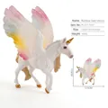 Rainbow pegasus unicorn figure with golden details and colorful wings 12.5x7.5x15.5cm - Rainbow Gold Unicorn Pegasus (PL-127-1001)