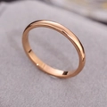 Anello sottile minimalista in acciaio inossidabile oro rosa con finitura lucida - US 7 / Oro rosa