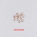 Anillas abiertas de acero inoxidable oro rosa 0,6x4mm para crear bisutería - Oro rosa