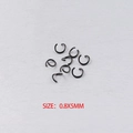 Black stainless steel 0.8x5mm open jump rings for DIY jewelry making accessories - 0.8*5mm / Black