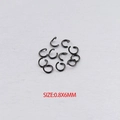 Black stainless steel 0.8x6mm jump rings for DIY jewelry making accessories, 100pcs pack - Black