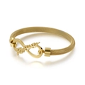 Pulsera de malla dorada con símbolo de infinito y hebilla decorativa de letra forever - Dorado
