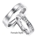 Silver twisted wedding ring for women with cubic zirconia stones and white gold plating - F082 Women's Style