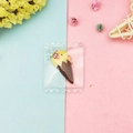 DIY resin ice cream cone charms in beige and brown, individually packaged for crafting - Ice Cream Cone
