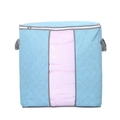 Borsa portaoggetti blu in tessuto non tessuto per piumini con finestra e manici - Regolare / Blu
