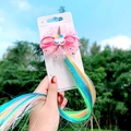 Molletta per capelli unicorno per bambine con lunga estensione arcobaleno colorata - 5# Unicorno Pizzo