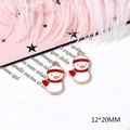Snowman Christmas pendant with red scarf and gold alloy finish measuring 12x20mm - No.20 Red Snowman