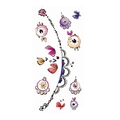 Waterproof temporary tattoo sticker with colorful watercolor butterfly and chain patterns - TL-106 (Watercolor Butterfly Decor)