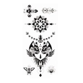 Tatuaggi temporanei mandala e volpe geometrica stile schizzo impermeabile - TL-086 (Volpe Schizzo Geometrico)
