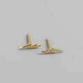 Minimalistische Blitz-Ohrstecker aus poliertem Gold S925 Sterling Silber Design - 925er Silber / Gold