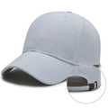 Classic white cotton twill baseball cap featuring an adjustable metal buckle back - White (Metal Buckle)
