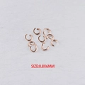Rose gold stainless steel 0.8x6mm open jump rings for DIY jewelry making accessories - Rose Gold