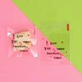 Self-adhesive snack bag with snowflake pattern and I Love You Three Thousand Times text - Black Letter
