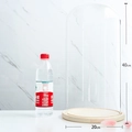 Transparent 40cm height glass dome with wooden base for figurines and collectibles - 20*40cm Glass Dome + Wood Base